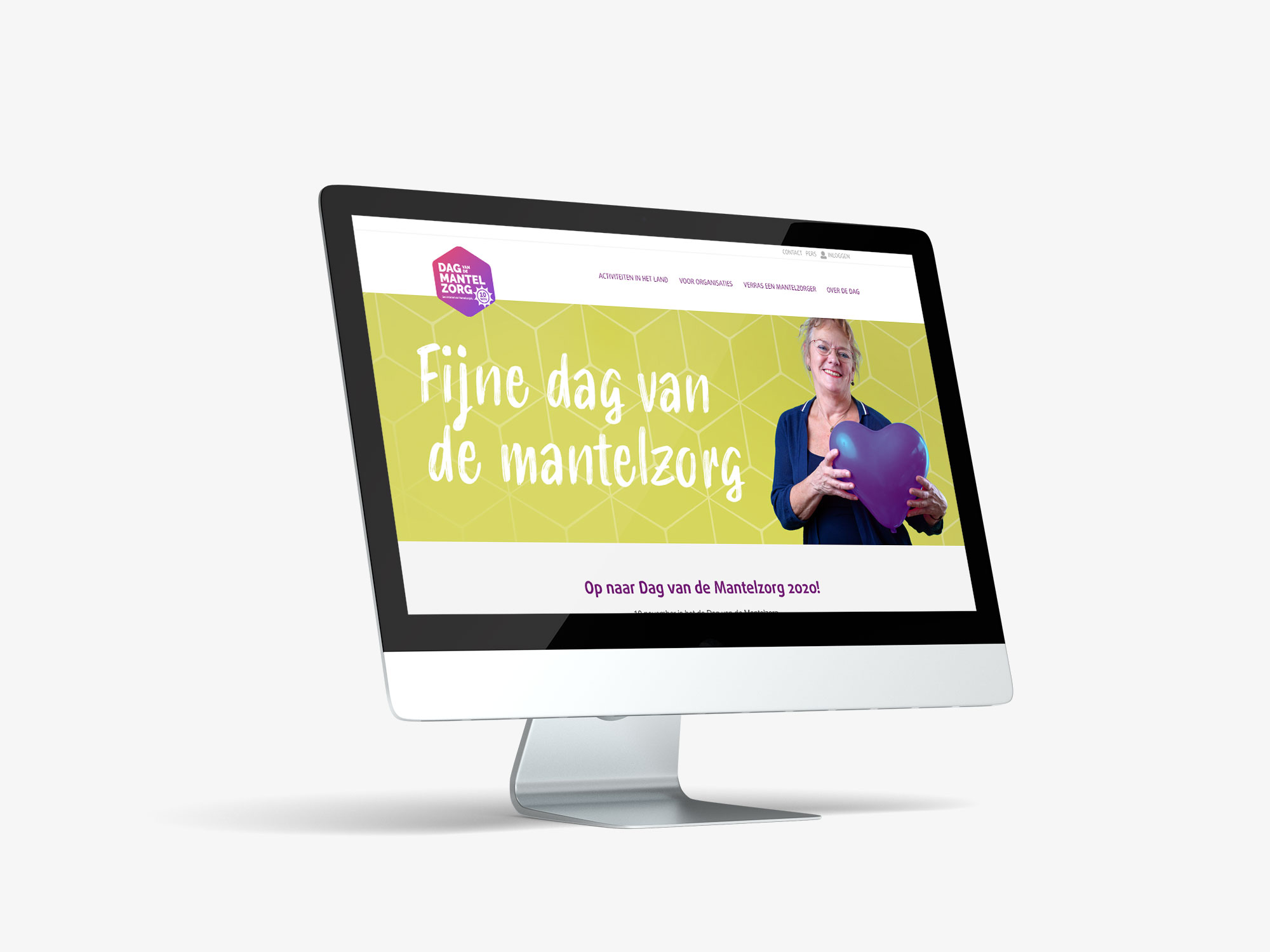 Ontwerp website Dag van de Mantelzorg 2020