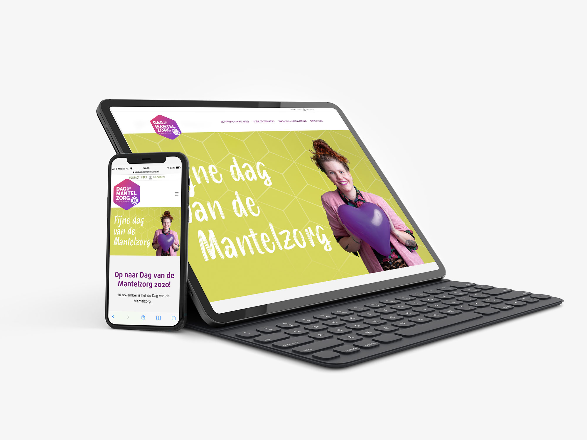 ontwerp campagne wordpress website Dag van de Mantelzorg